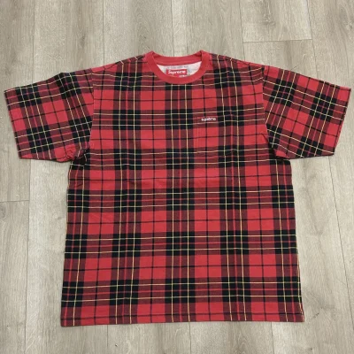 Supreme S/S Plaid Pocket Tee (FW23) • Brand New [2891]