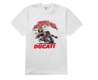 Supreme Ducati Bike Tee White - New
