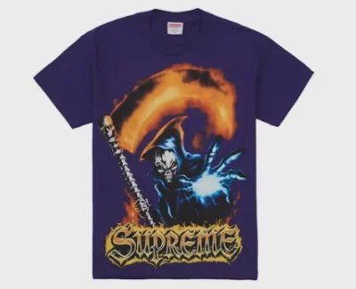 Supreme grim reaper tee purple • Brand New [6445]