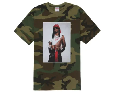 Supreme Playboi Carti Tee Woodland Camo