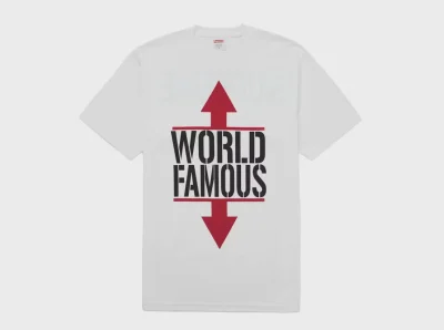 Supreme World Famous Tee White size XL • Brand New [8101]
