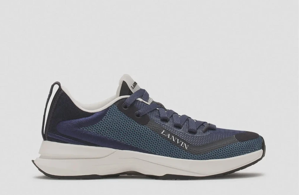 Lanvin Logo Mesh Sneaker Blue • Brand New [4333]